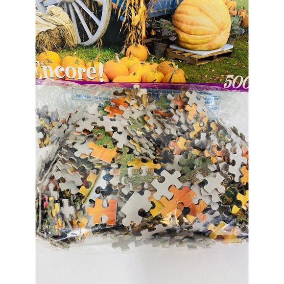 Pumpkin Fall Harvest Field Jigsaw Puzzle 500 Pcs Complete Nature Country Autumn - Picture 3 of 6